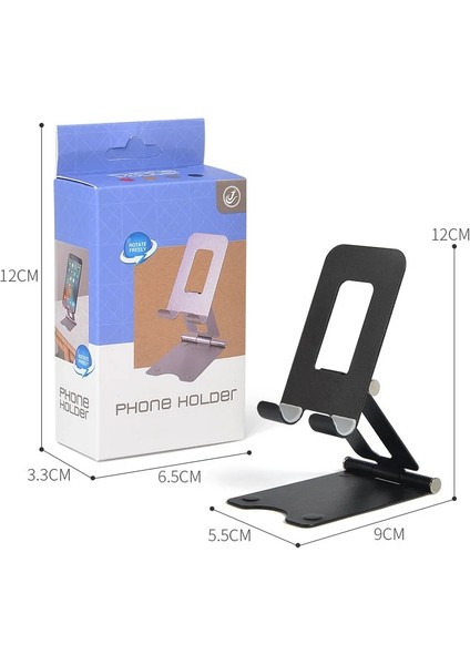 Çift Kat Altın Metal Masaüstü Tablet Tutucu Masa Mobil Katlanabilir Uzatın Destek Masası IPhone IPad Için Cep Telefonu Tutucu Standı Ayarlanabilir Standlar (Yurt Dışından)
