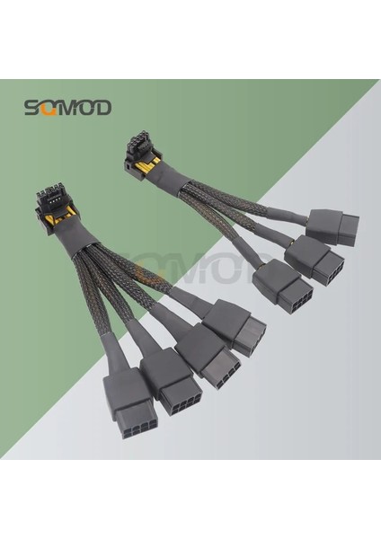 P8X3 To 16PIN-A Gpu RTX4090 RTX4080 Serisi 16AWG 4X8PIN 3X8PIN Pcı-E To 16PIN (12+4) Pcı-E 5.0 12VHPWR Konektörü 90 Derece Dirsek Egp Yeni Ürün (Yurt Dışından)