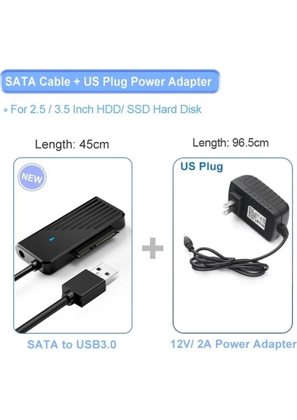 Gen3 Abd Sata Onelesy Sata - USB Dönüştürücü 2.5 / 3.5 Inç HDD / SSD Sabit Sürücü USB Sata Kablosu Harici USB 3.0 - Sata Adaptörü Uasp Sata Kablosu (Yurt Dışından)