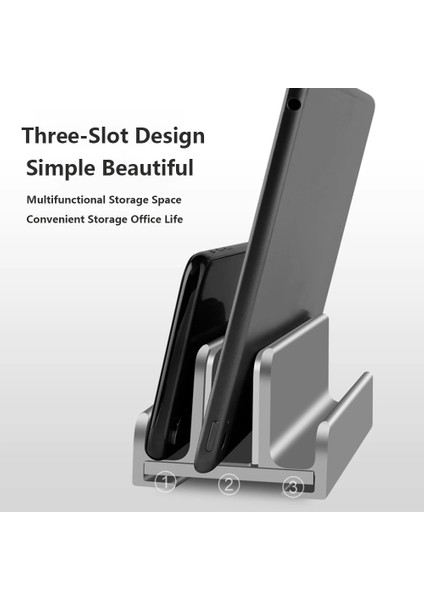 Tek Gri Xiaomi Samsung iPad Pro 11 12.9 Mini iPhone 8 Macbook Air Pro Dizüstü Dikey Tablet Halkalı Telefon Kılıfı Desteği Tablet Tutucu Dock (Yurt Dışından)