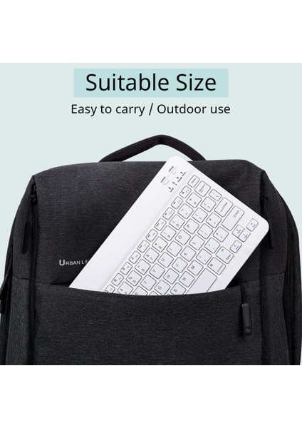 Yeşil-Hayır Fare Bluetooth Klavye iPad Xiaomi Samsung Huawei Tablet Dizüstü Ios Android Rusça Arapça Kore Taşınabilir Kablosuz Klavye (Yurt Dışından) fırsatları