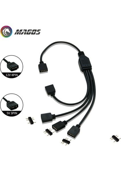 3pin 5V Denetleyici Anakart Rgb Sync Splitter, 12V 4pin Rgb / 5V 3pin Argb Sync Hub Transfer Uzatma Kablosu M/b Asus Gıgabyte Msı (Yurt Dışından)