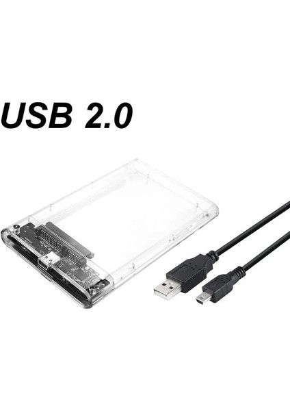 USB 2.0 USB Type-C 2.0/3.0/3.1 Şeffaf Araç Ücretsiz 2.5 Inç Gen2 10/5gbps Sata Iıı Harici Sabit Disk HDD Muhafaza SSD Kasa Kutusu Uasp (Yurt Dışından)