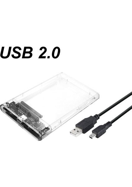USB 2.0 USB Type-C 2.0/3.0/3.1 Şeffaf Araç Ücretsiz 2.5 Inç Gen2 10/5gbps Sata Iıı Harici Sabit Disk HDD Muhafaza SSD Kasa Kutusu Uasp (Yurt Dışından)