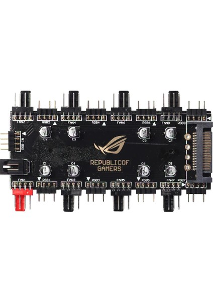 12V4PIN 4d 5 V/3 Pin Argb 4 Pin Fan Pwm Hub 1 Ila 8 Çok Yollu Splitter Pc Anakart Için LED Şerit Işık Kontrol Adaptörü Sata/4d Tarafından Desteklenmektedir (Yurt Dışından)