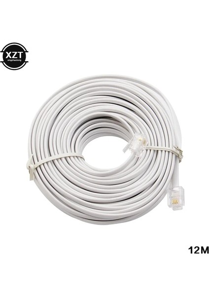 15M 30M/15M/12M/9M/6M/3M RJ11 6P4C Telefon Uzatma Kablosu Konektörü Sıcak Satış (Yurt Dışından)