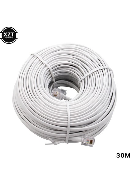15M 30M/15M/12M/9M/6M/3M RJ11 6P4C Telefon Uzatma Kablosu Konektörü Sıcak Satış (Yurt Dışından)