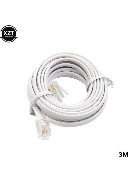 15M 30M/15M/12M/9M/6M/3M RJ11 6P4C Telefon Uzatma Kablosu Konektörü Sıcak Satış (Yurt Dışından)