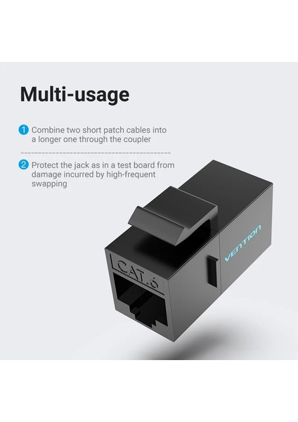 10 Pcs-Beyaz Vention RJ45 Konektörü Cat6 Ethernet Adaptörü Dişi - Dişi R J45 8P8C Ethernet Kablosu Için Ağ Genişletici Uzatma Kablosu (Yurt Dışından) fırsatları