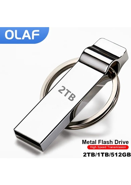 1 Tb Olaf USB Flash Sürücü Metal Kalem Sürücü 2 Tb/1 TB/512G Su Geçirmez Yüksek Hızlı Flash Disk Mini Bellek Çubukları 2 Tb U Disk Kalem Sürücü (Yurt Dışından)