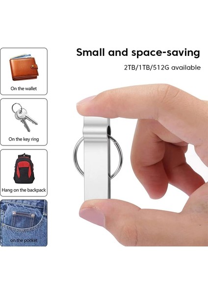 1 Tb Olaf USB Flash Sürücü Metal Kalem Sürücü 2 Tb/1 TB/512G Su Geçirmez Yüksek Hızlı Flash Disk Mini Bellek Çubukları 2 Tb U Disk Kalem Sürücü (Yurt Dışından)