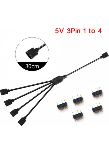 Anakart Rgb Sync Splitter 5 V 3pin Argb Sync Hub Transfer Uzatma Kablosu M/b Asus Gıgabyte Msı 1 Ila 4 Güç Splitter (Yurt Dışından)