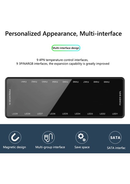 1 Ila 9 Hub 3 In 1 Argb Denetleyici 4pin Pwm Hub 1 Ila 9 Çoklu Splitter 5V 3pin Argb Aura Sync Kablosuz Uzaktan Kumanda ile Pc Kasa Soğutma Fanı (Yurt Dışından)