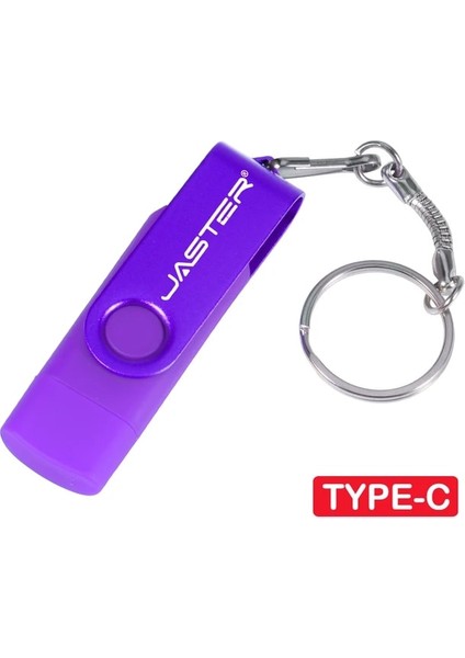 Otg Type-C -E 64 GB 3 Ni 1 Cep Telefonu Otg Kalem Sürücüsü 64 Gb, Type-C Flash Sürücülerle 32 GB Ücretsiz Anahtarlık Bellek Çubuğu 16 GB Ücretsiz Özel Logo U Disk (Yurt Dışından)