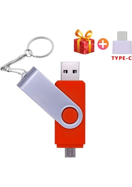 Kırmızı 64GB USB 2.0 Flash Sürücü Akıllı Telefon Otg 4gb 8gb 16GB 32GB 64GB Pendrive 3 In 1 USB Memory Stick Flash Sürücü (10 Adetten Fazla Ücretsiz Logo) (Yurt Dışından)