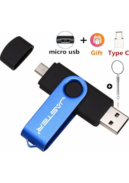 Mikro USB -D 64GB Çok Fonksiyonlu Otg Akıllı Telefonlar Kalem Sürücü Gerçek Kapasiteli USB Flash Sürücüler Ücretsiz Özel Logo Memory Stick Pendrive 64GB/32GB/16GB (Yurt Dışından)