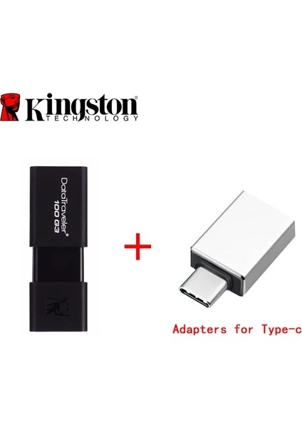 DT100G3-B 64GB Kingston Yeni USB Flash 16GB 32GB 64GB Siyah DT104 Flash Bellek Araba Taşınabilir Cle USB Kalem Disk Sopa DT100G3 Usb3.0 Flash Sürücü (Yurt Dışından)