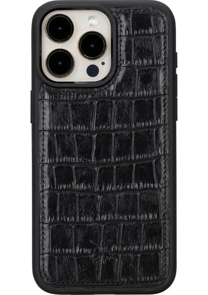 Apple iPhone 15 Pro Max Lucca Deri Arka Telefon Kılıfı