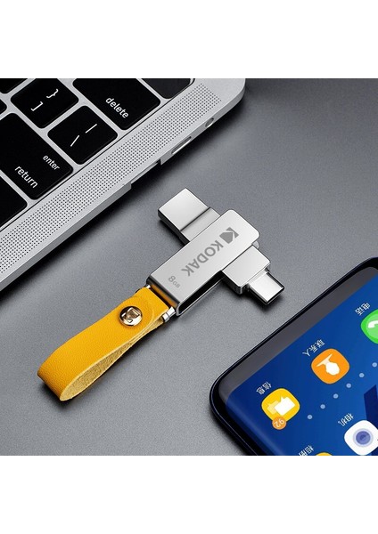 Dıy Paketi 128 GB Kodak 3.1 Metal USB Flash Sürücü 32 GB 64 GB 128 GB Tip C 2 In 1 USB Sopa Çift Macbook Pc Tv Için Pendrive Cle Otg USB Flash Sopa (Yurt Dışından)