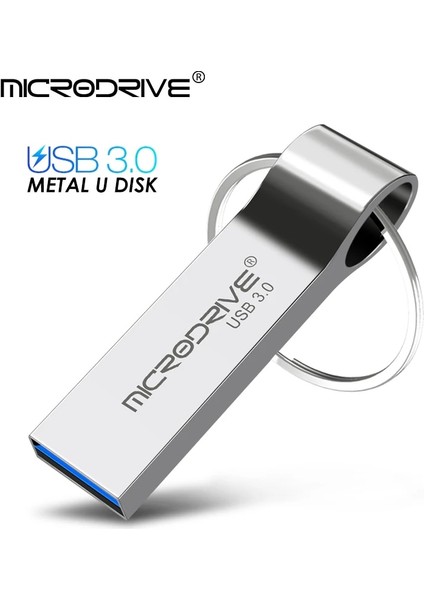 Gümüş 32 GB Metal USB 3.0 Flash Sürücü 64 GB Parmak Izi Sürücüsü 16 GB 8 GB Pendrive 32 GB Flash Bellek Çubuğu 128 GB Kalem Sürücüsü 64 GB Anahtar Üzerinde USB Disk (Yurt Dışından) fırsatları