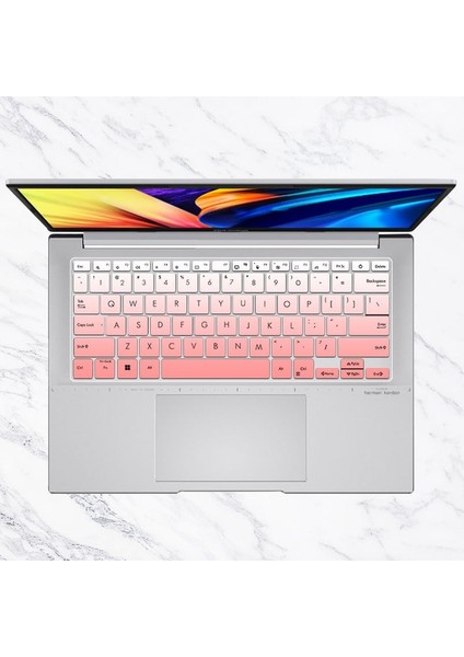 Fadepink Silikon Laptop Klavye Kapak Cilt 2022 Asus Zenbook 14 OLED 2022 UX3402 UX3402ZA UM3402YA UM3402 Ya Ux UM3402 Za (Yurt Dışından)