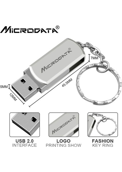 Gümüş 512 GB USB Kalem Sürücü 64 GB 128 GB USB Flash Sürücü 16 GB 32 GB 64 GB Pendrive USB Stick Anahtarlık ile Flash Sürücü (Yurt Dışından)