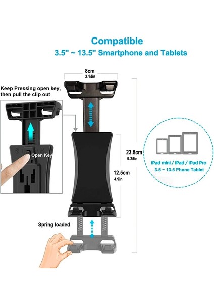 PZ13 Tablet Standı Evrensel 4 Ila 11 Inç Tablet Braketi 9 Ila 15 Inç Tablet Montajı Ipad Pro Mini Hava Samsung Xiaomi Huawei Tab Pad (Yurt Dışından)