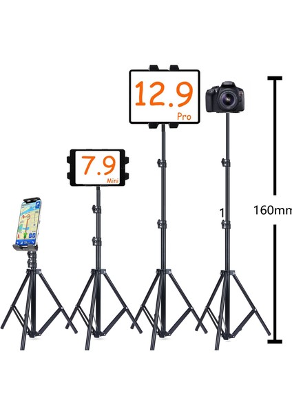 095 L16 iPad Standı Tripod Için Tablet Tutucu Standı 8 ''9.7'' 10.1'' Pro 12.9 iphone 11 12 Cep Telefonu Samsung Için Yüksekliği Ayarlanabilir (Yurt Dışından) fiyatları