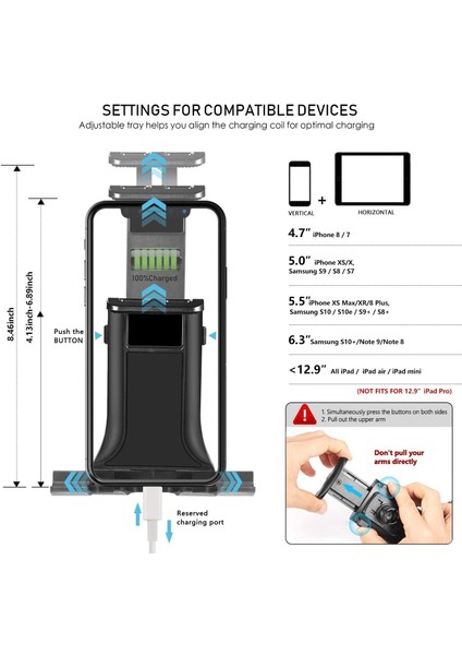 095 L16 iPad Standı Tripod Için Tablet Tutucu Standı 8 ''9.7'' 10.1'' Pro 12.9 iphone 11 12 Cep Telefonu Samsung Için Yüksekliği Ayarlanabilir (Yurt Dışından) modelleri