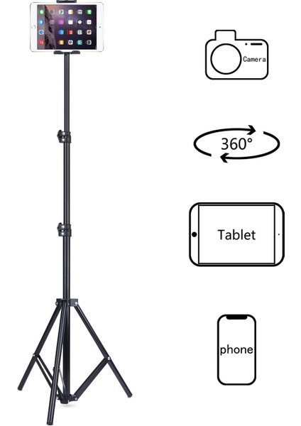 095 L16 iPad Standı Tripod Için Tablet Tutucu Standı 8 ''9.7'' 10.1'' Pro 12.9 iphone 11 12 Cep Telefonu Samsung Için Yüksekliği Ayarlanabilir (Yurt Dışından) fırsatları