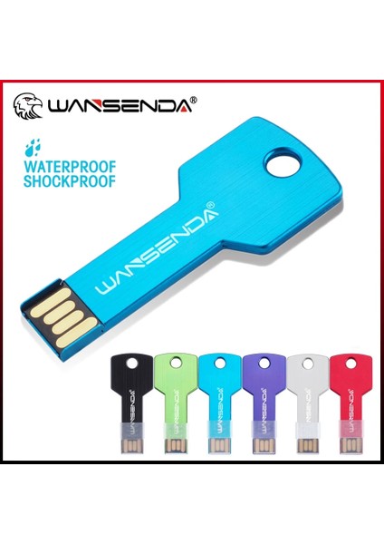 Yeşil 128 GB Wansenda Anahtar USB Flash Sürücü Su Geçirmez Kalem Sürücü 128 GB 64 GB 32 GB 16 GB 8 GB Pendrive Bellek Diski 2.0 Thumbdrive (Yurt Dışından) fiyatları