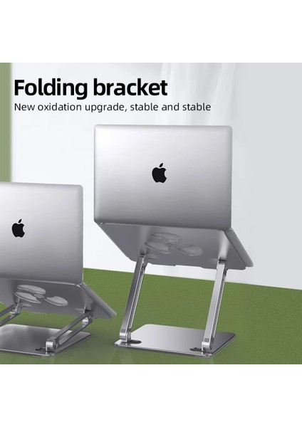 Gümüş Laptop Standı Cyko Çift Katmanlı Dizüstü Bilgisayar Standı Alüminyum Macbook Tablet Dizüstü Bilgisayar Standı Masa Soğutma Pedi Katlanabilir Dizüstü Bilgisayar Tutucu (Yurt Dışından)