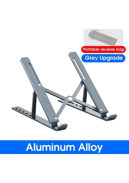 N3 Gri Ls N8 Dizüstü Bilgisayar Standı Macbook Için Alüminyum Ayarlanabilir Taşınabilir Daha Stabe Dizüstü Bilgisayar Standı Soğutma Standı Katlanabilir Dizüstü Tutucu (Yurt Dışından)