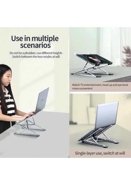 N3 Gri Ls N8 Dizüstü Bilgisayar Standı Macbook Için Alüminyum Ayarlanabilir Taşınabilir Daha Stabe Dizüstü Bilgisayar Standı Soğutma Standı Katlanabilir Dizüstü Tutucu (Yurt Dışından) modelleri