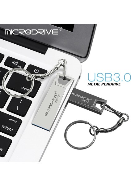 Gümüş 128GB Metal Usb3.0 Flash Sürücü 16GB 8gb Memory Stick Kalem Sürücü 32GB 64GB 128GB Su Geçirmez Yüksek Hızlı 3.0 Memoria USB Disk Pendrive (Yurt Dışından)
