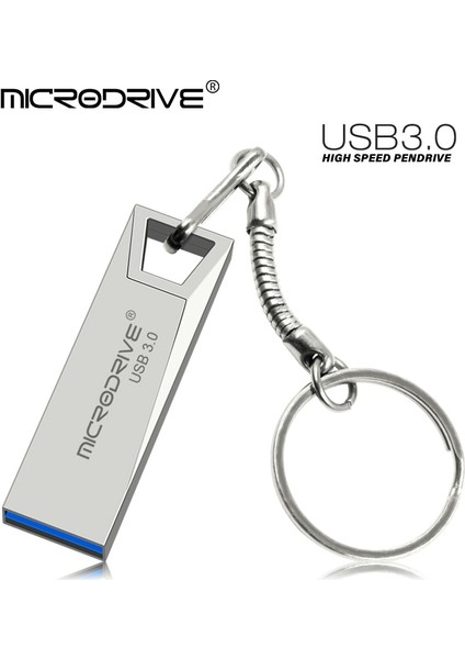 Gümüş 128GB Metal Usb3.0 Flash Sürücü 16GB 8gb Memory Stick Kalem Sürücü 32GB 64GB 128GB Su Geçirmez Yüksek Hızlı 3.0 Memoria USB Disk Pendrive (Yurt Dışından)