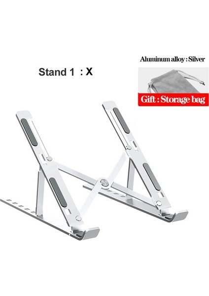 Gümüş 1 Matebook Masaüstü Standı MacBook Air 13 Pro 16 Standı Dizüstü Tutucu Hp Dell Soğutucu IPad Katlanabilir Dizüstü Tablet Standı (Yurt Dışından)