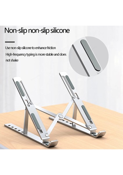 Gümüş 1 Matebook Masaüstü Standı MacBook Air 13 Pro 16 Standı Dizüstü Tutucu Hp Dell Soğutucu IPad Katlanabilir Dizüstü Tablet Standı (Yurt Dışından) modelleri