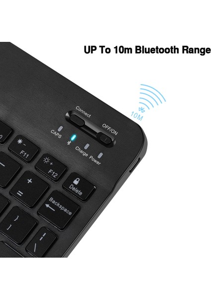 10 Inç Ingilizce Set Bluetooth Klavye ve Fare Seti Rusça Kablosuz Klavye Ispanyolca Şarj Edilebilir Klavyeler ipad Telefon Dizüstü Tablet (Yurt Dışından)