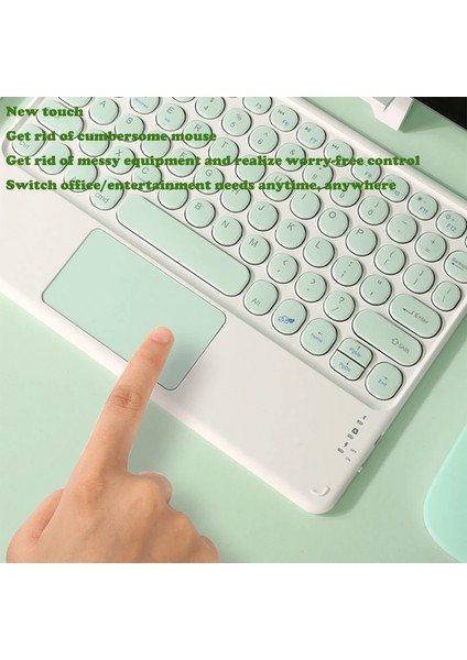 Pembe Kablosuz Bluetooth Klavye Dokunmatik Yüzeyli iPad Keybaord Için Samsung Galaxy Xiaomi Huawei iPad 5 6 9.7 10.2 10.5 7 8th Air 4 (Yurt Dışından) indirimleri