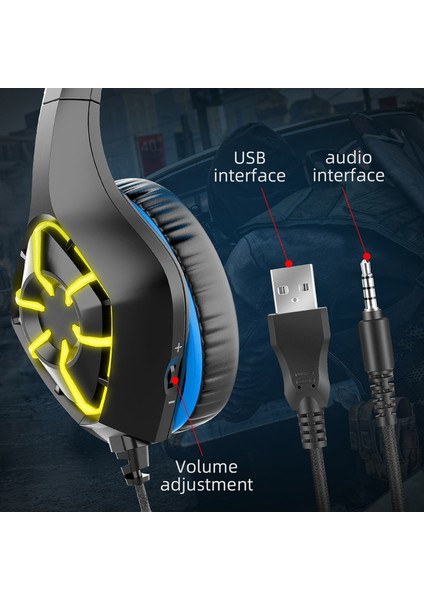 Hiçbir Kutu Oyun Kulaklığı Derin Bas Stereo Casque Kulak Üstü Kablolu Kulaklık Parlayan Kulaklık Için Mikrofon ile Ps5 / Ps4 / Xbox / Pc / Dizüstü Bilgisayar (Yurt Dışından) indirimleri