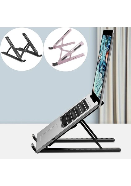 Pembe-2 Katlanabilir Dizüstü Bilgisayar Standı Bilgisayar Braketi Masaüstü Ayarlanabilir Taşınabilir Destek Dizüstü Bilgisayar Tabanı iPad Macbook Tablet Aksesuarları (Yurt Dışından) modelleri