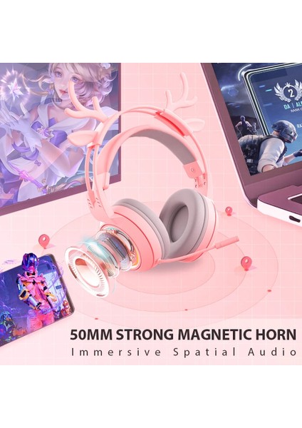 Pembe Rgb Sevimli Kulaklık Gamer Mikrofon ile Kız Oyun Kulaklığı Pc Için Ps4/5 Xbox Dizüstü Gürültü Iptal Kablolu Kulaklık Hediye (Yurt Dışından) indirimleri