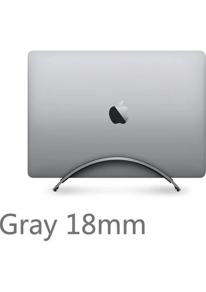 Gri 18MM Alüminyum Dikey Destek Laptop Standı Apple MacBook Pro 2023 Için Hava Desteği Yerden Tasarruf Sağlayan Raf Masaüstü Dikilmiş Tutucu 13 14 16 (Yurt Dışından)