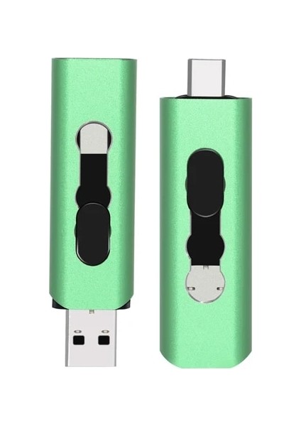 Yeşil 64 GB USB 2.0 Flash Sürücüler 128 GB Tip C USB Bellek Bellek Sürücüsü Fotoğraf Çubuğu Depolama ve Yedekleme Için Android/bilgisayarla Uyumlu (Yurt Dışından)