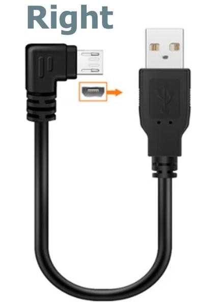 Sağ 150CM Yukarı Aşağı Sol Sağ Açılı 90 Derece USB Mikro USB Erkek - USB Erkek Veri Şarj Bağlantı Kablosu 25CM 50CM Tablet Için 150CM (Yurt Dışından)