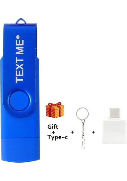 Mavi 64GB Metin Bana Yüksek Hızlı USB Flash Sürücü 16GB 32GB Pendrive 4gb 8gb 64GB USB Flash Sürücü Bilgisayar/android Telefon Için (Yurt Dışından)