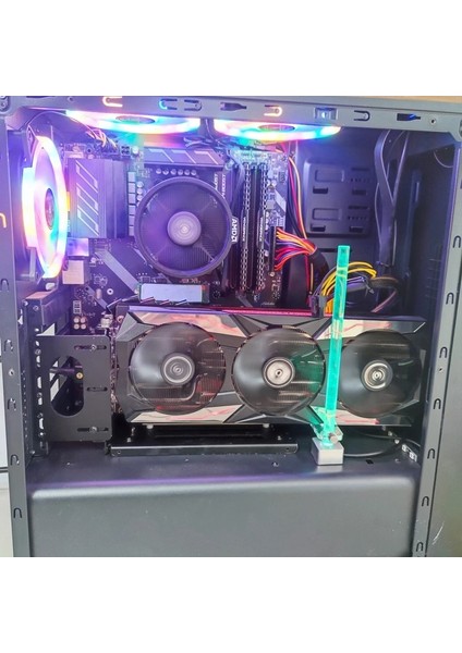 Yalnızca Siyah Braket 10CM Yeni Yükseltici Beyazsiyah Pcı-E X16 Atx Grafik Kartı Dikey Braket Gpu Tutucu+Gen4 Pcıe 4.0/3.0 16X Yükseltici Uzatma Kablosu 10~50CM (Yurt Dışından) fırsatları