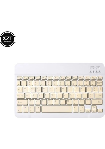 Sarı Mini Kablosuz Klavye Bluetooth Klavye ve Fare Keycaps Rusça Bluetooth Klavye ipad Tablet Telefon Dizüstü Bilgisayar Için Şarj Edilebilir (Yurt Dışından)