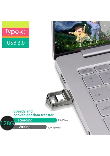 Gümüş 64 GB USB Flash Sürücü 512G 1 Tb 2 Tb Otg Tip C USB 3.0 Sopa Kalem Sürücü Smartphone MacBook Tablet Samsung Için Mini Harici Memory Stick (Yurt Dışından)